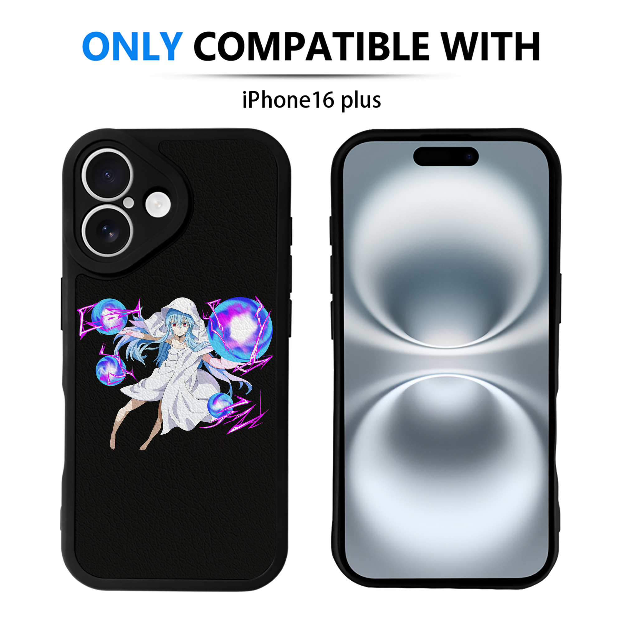 （画像用） 転スラ Regarding Reincarnated to Slime 【iPhone 16シリーズ対応】シリコンスマホケース（レザー調） 材質：シリコン